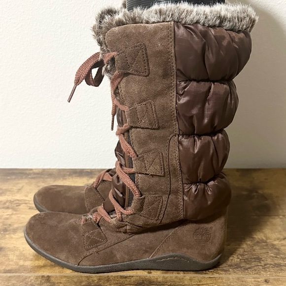 Timberland Women's Parkin Lace-Up Boot Suede Size 8 EUC - Picture 1 of 8
